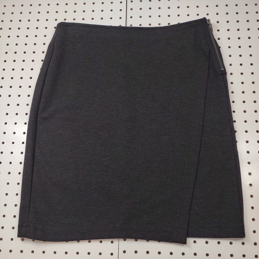 CAbi Dark Gray Wrap Style Skirt, Size 10